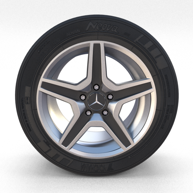 Mercedes G Class Wheel 3D Model