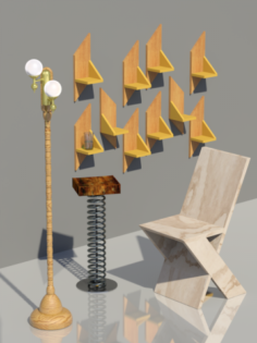 Wood Adapted Design 3D Model