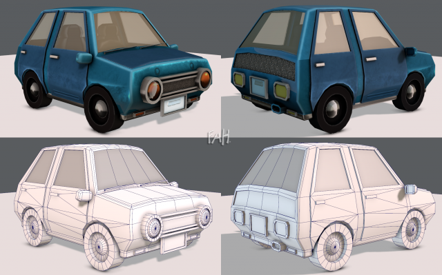 Cartoon Car 01 3D Model