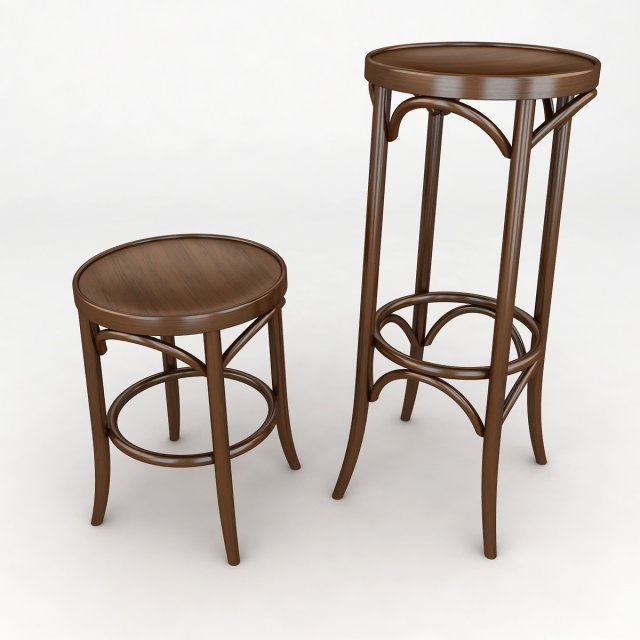 K11 bentwood stool 3D Model