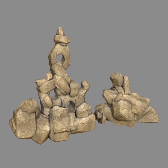 Capital – Garden – Rockery 05 3D Model