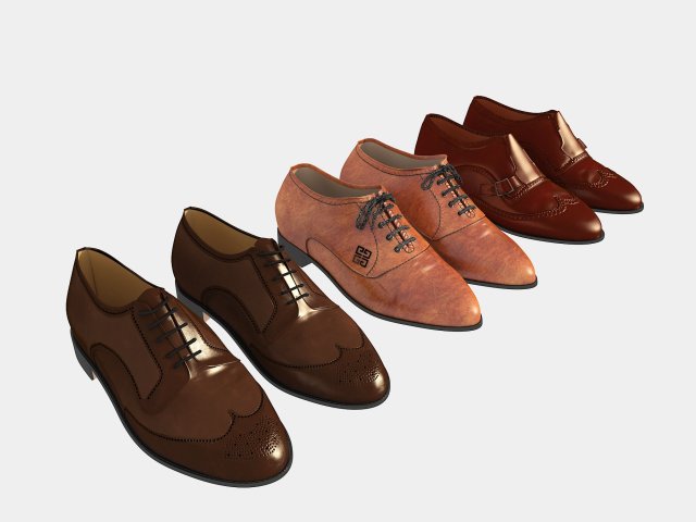 Leather Shoes 2 3D Model