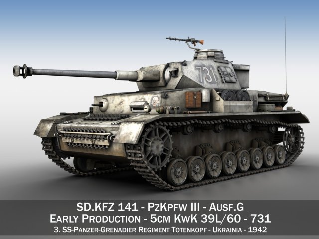 PzKpfw IV – Panzer 4 – Ausf G – 731 3D Model