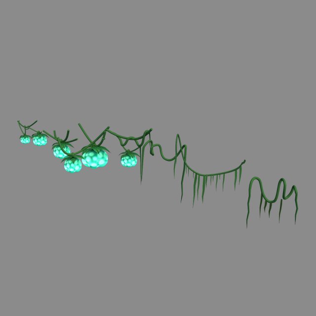 One hundred thousand mountains – glowing fruit 01 3D Model