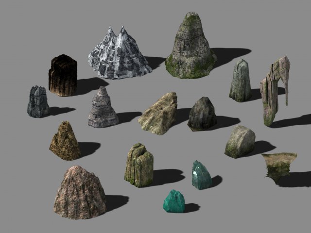 Various types – rock 021 3D Model