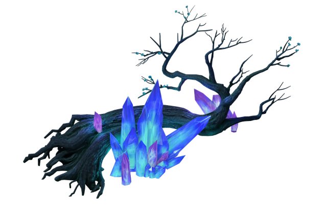 Crystal Marsh – luminous tree 01 3D Model