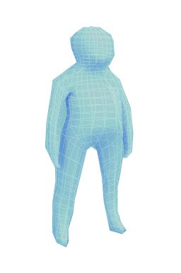 Child human low-poly rigged anatomic model 3D Model