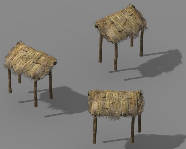 Fairy Mountains – straw bales 01 3D Model