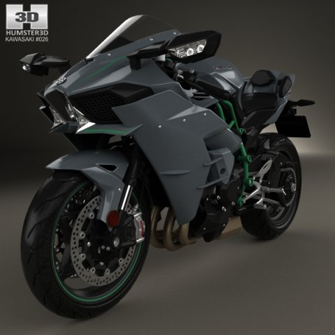 Kawasaki Ninja H2 2015 3D Model