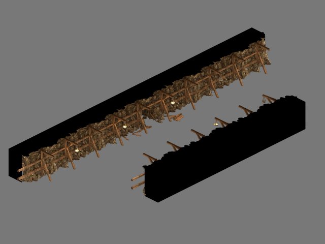 Cave – Stone Wall 01 3D Model