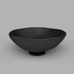 Modern Table Decoration – Dark Clay Bowl 3D Model