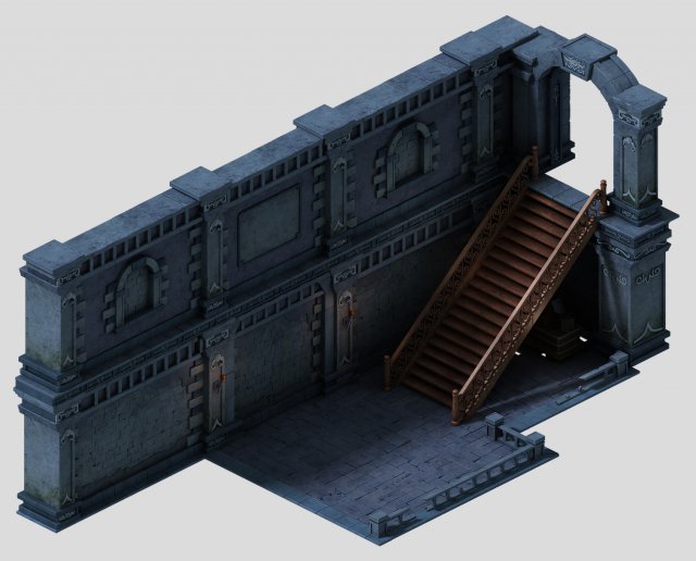 Sinnar underground – wall -03 3D Model