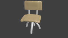 Simple chair for dining table 3D Model