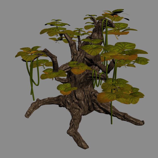 Grass Temple Village – shrubs 02 3D Model