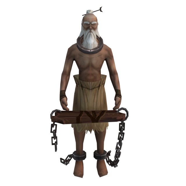 Game 3D Character – Old Prisoner 3D Model