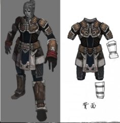 Light Armor Set – Male 01 3D Model