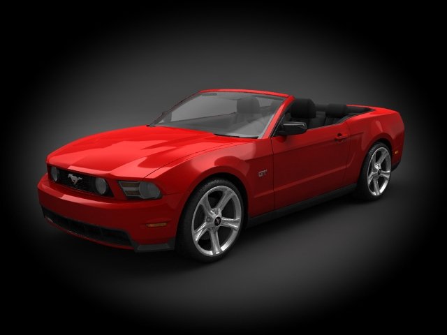 Ford Mustang GT 2010 Convertible 3D Model