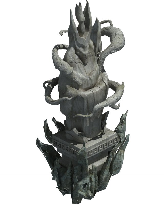 Demon Palace – Mysterious Statues 01 3D Model