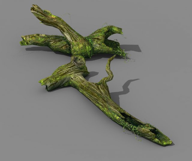 Elven mountains – green algae – dead trees 03 3D Model