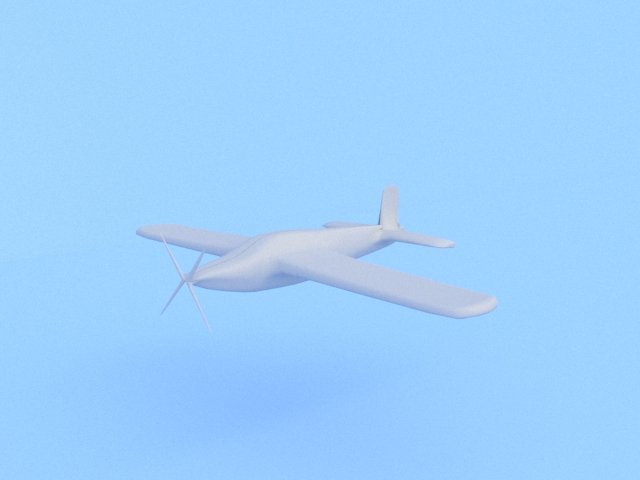 Model of aircraft Utva 75 training plane 3D Model