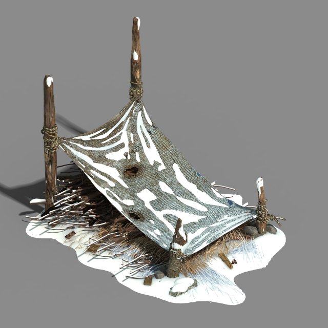 Fabric shed – Chai Dui – firewood 3D Model