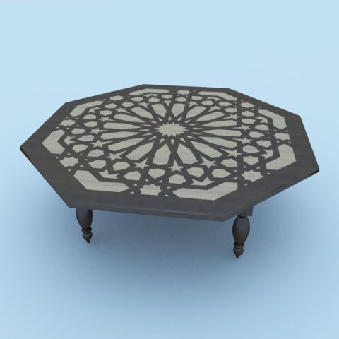 Moroccan Table 3D Model