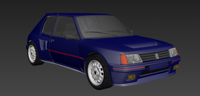 Peugeot 205 Turbo 3D Model