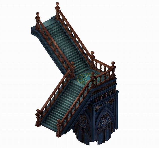 Library – Shared stairs 01 3D Model