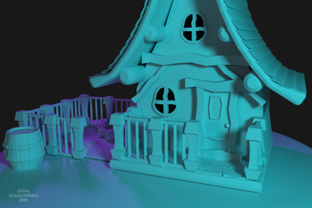 Low poly house 3D Model