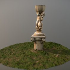 Water fountain statue 3D Model
