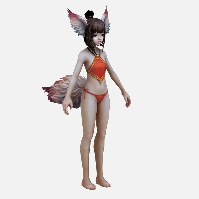 Little fox girl 3D Model