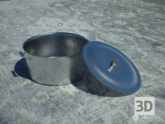 3D-Model 
Casserole with lid (stainless steel)