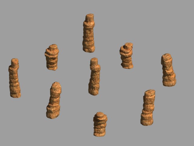 Desert – Mountain – Wind Stone 06 3D Model