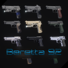 Custom Beretta 92 3D Model