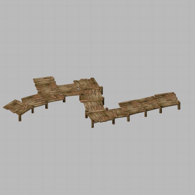 Tongtianhe – wooden bridge 01 3D Model