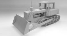 3D DT-75 – Soviet Ttractor – Buldozer 3D Model