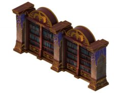 Library – Bookcase 01 3D Model