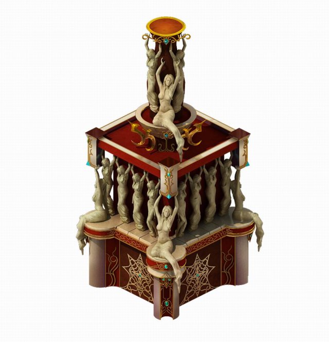 Angel altar – statue 01 3D Model