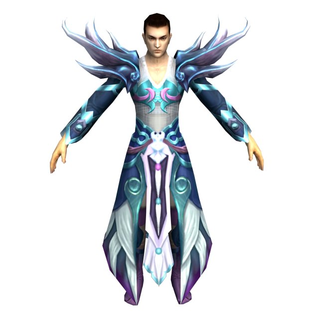 Game 3D Character – Male Mage 06 3D Model