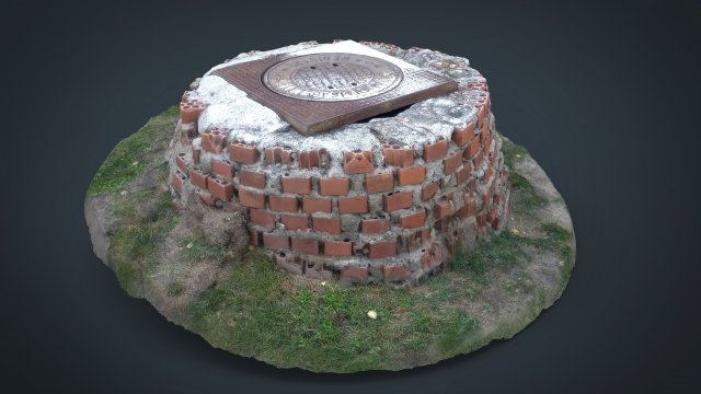 Sewer with bricks 3D Model