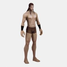Long hair man 3D Model