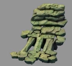 Forgetful forest – stone ladder 34 3D Model