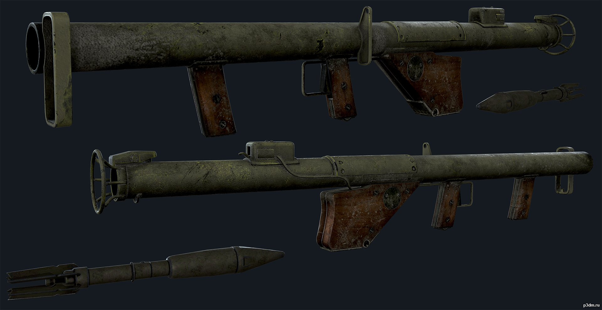 M1 Bazooka 3D Model