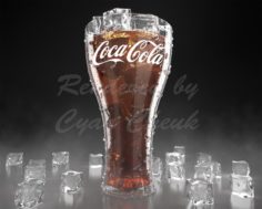 Coca Cola Glass with ICE 3D Model