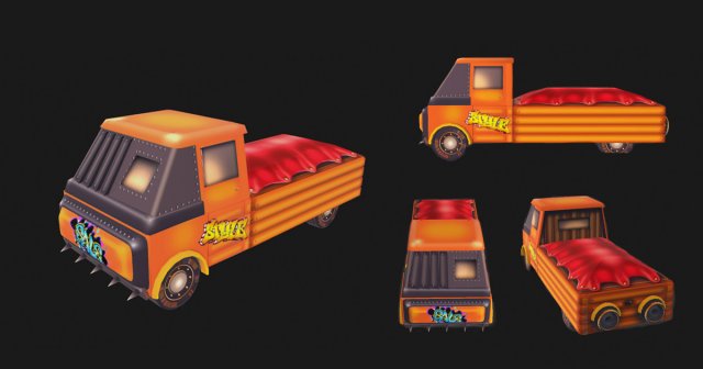 Stylized Heavy Truck – lowpoly 3D Model