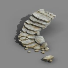 Koike town – stairs – stone staircase 3D Model