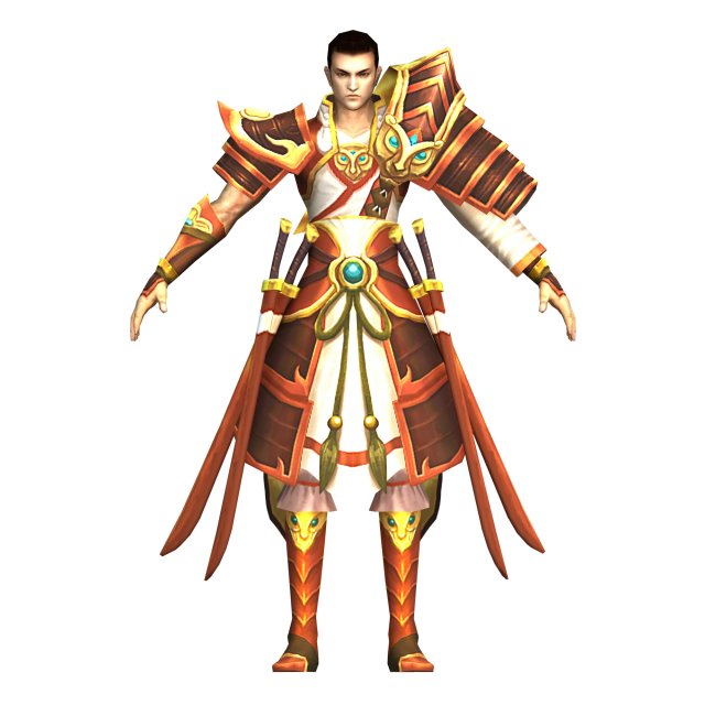 Game 3D Character – Male Warrior 06 3D Model