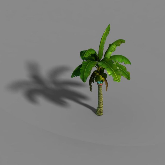 Liuli Island – coconut tree 01 3D Model