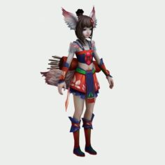 Little Fox Girl – Cloth Set 07 3D Model