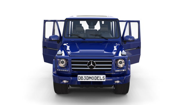 Mercedes Benz G Class with interior Blue 3D Model
